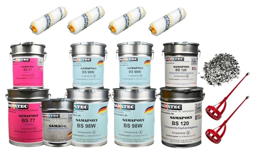 2K Fliesenbodenbeschichtung Fliesenbodenfarbe Test-Set matt 5m²